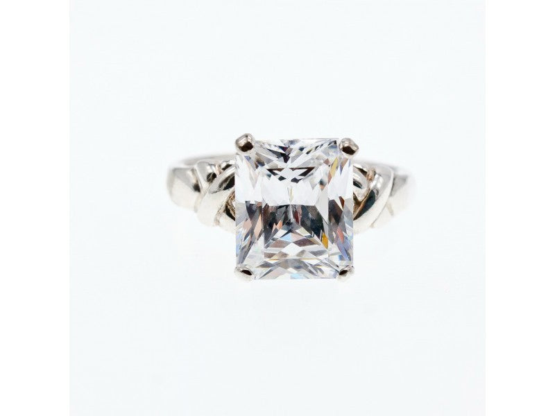 925 Sterling Silver CZ Ring Size 11.5