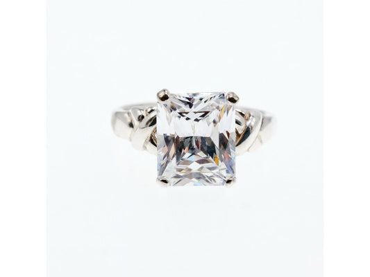 925 Sterling Silver CZ Ring Size 11.5