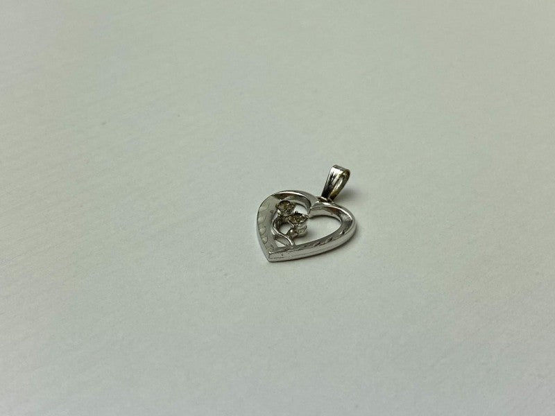 925 Sterling Silver CZ "Heart" Pendant