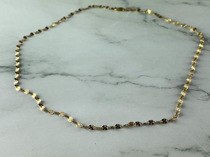 925 Sterling Silver Gold Plated Necklace Italy