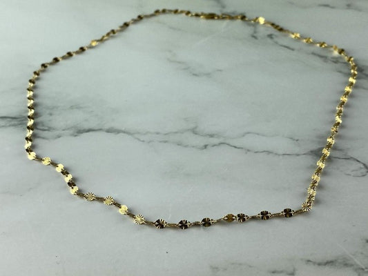 925 Sterling Silver Gold Plated Necklace Italy