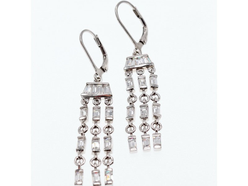 925 Sterling Silver CZ "Party" Earrings
