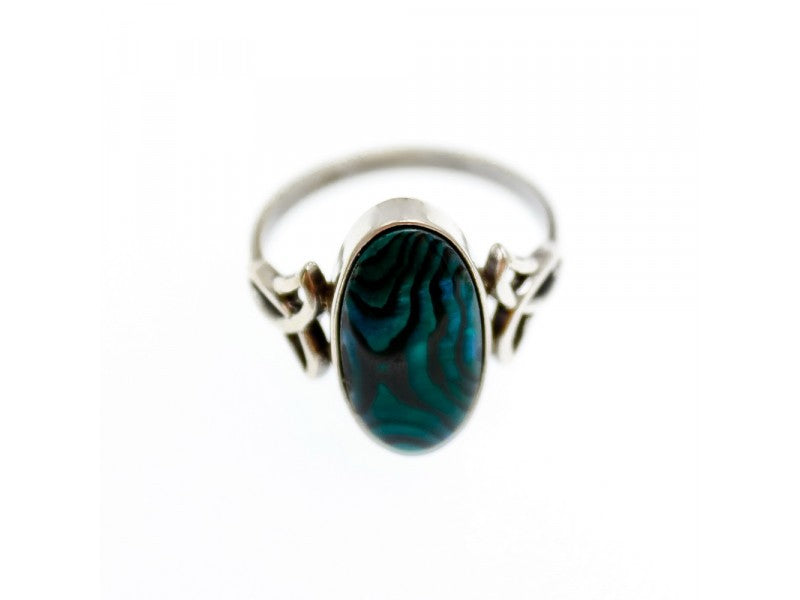 925 Sterling Silver Haliotis Ring Size 5