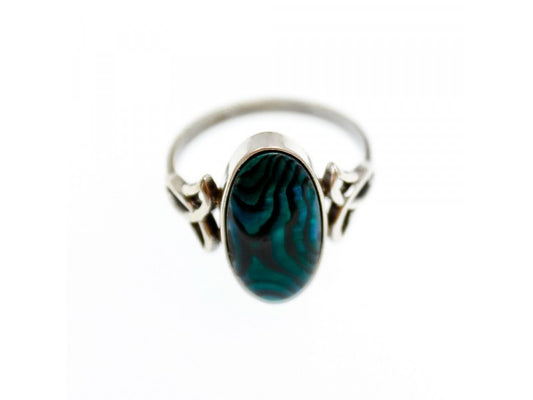 925 Sterling Silver Haliotis Ring Size 5