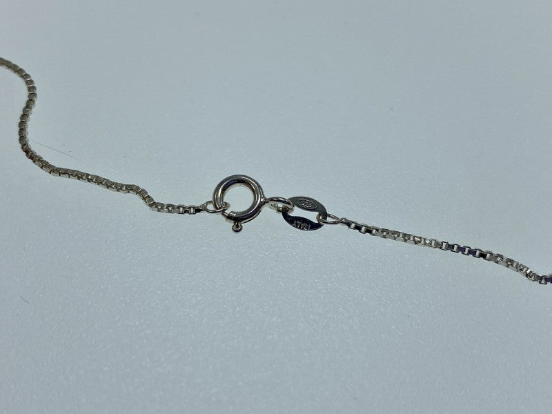 925 Sterling Silver Blue Enamel Chain With Pendant