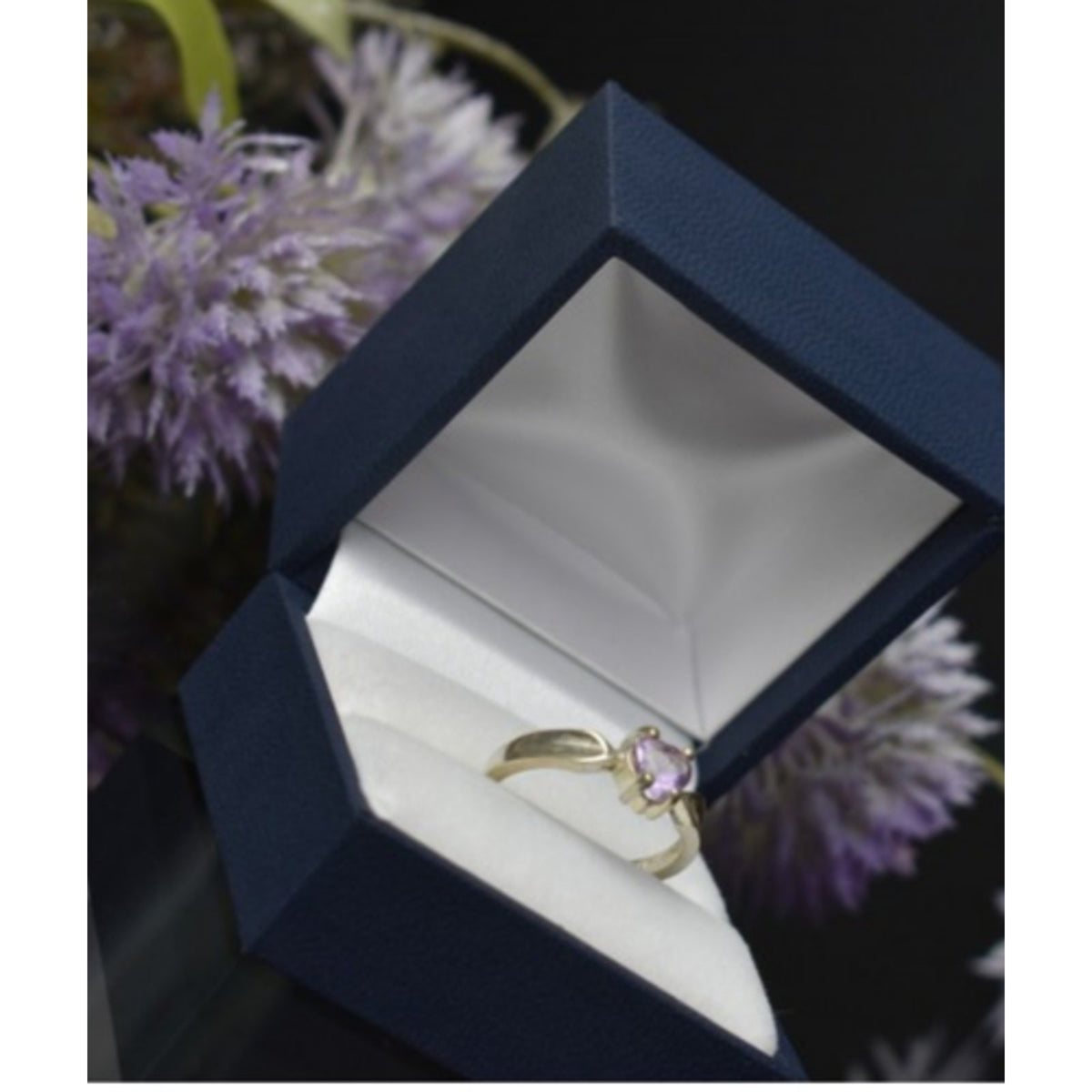 925 Sterling Silver Amethyst Ring Size 6.5