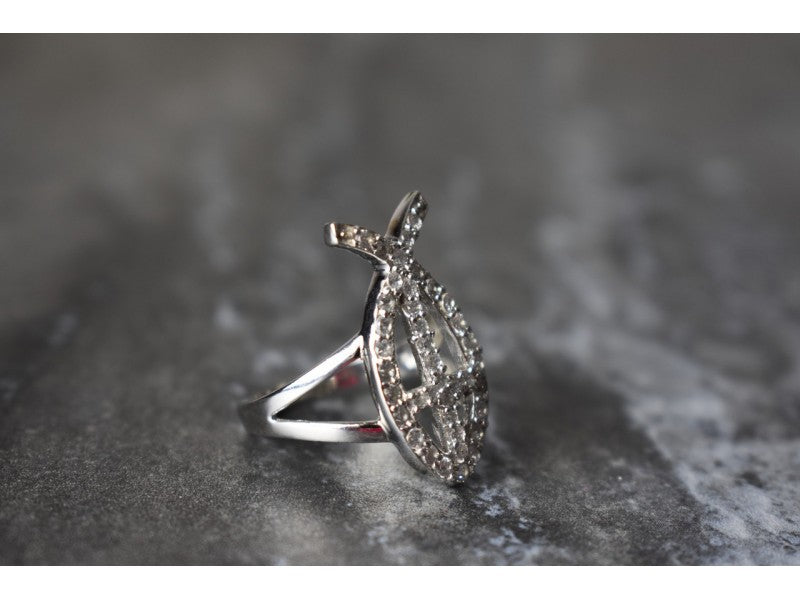925 Sterling Silver Goshenite Ring Size 6.5