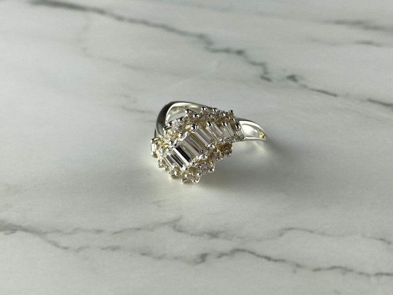 925 Sterling Silver CZ Ring Size 11.5