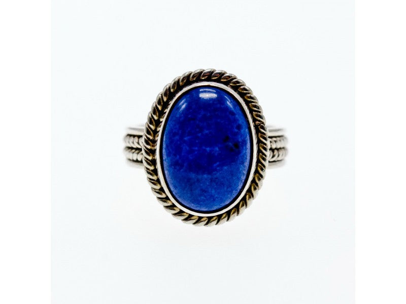 Vintage 925 Sterling Silver Sodalite Ring Size 5.5