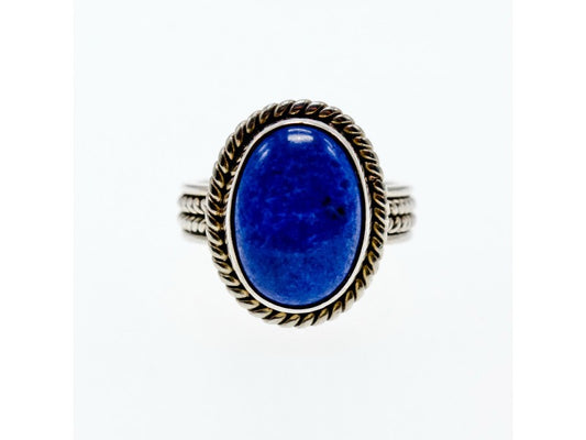 Vintage 925 Sterling Silver Sodalite Ring Size 5.5