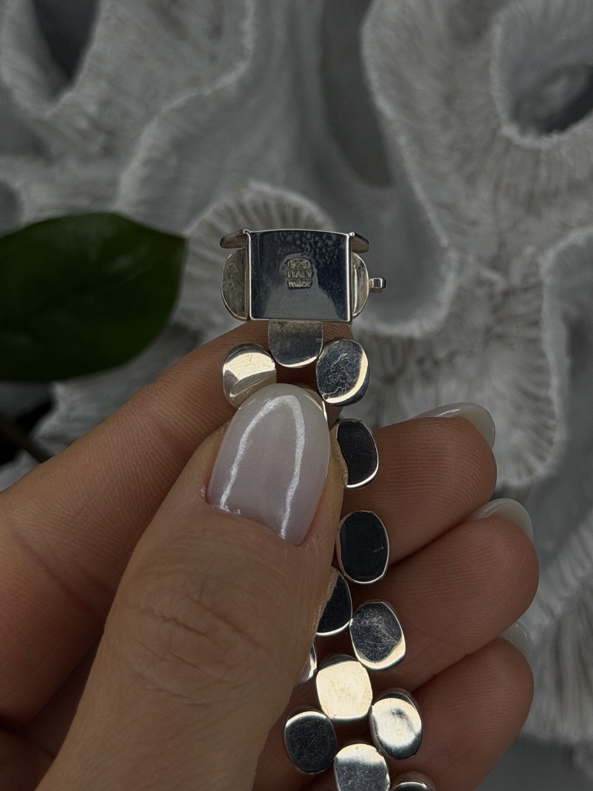 Italy Milor Elegant Design 925 Sterling Silver Bracelet Size 7.5