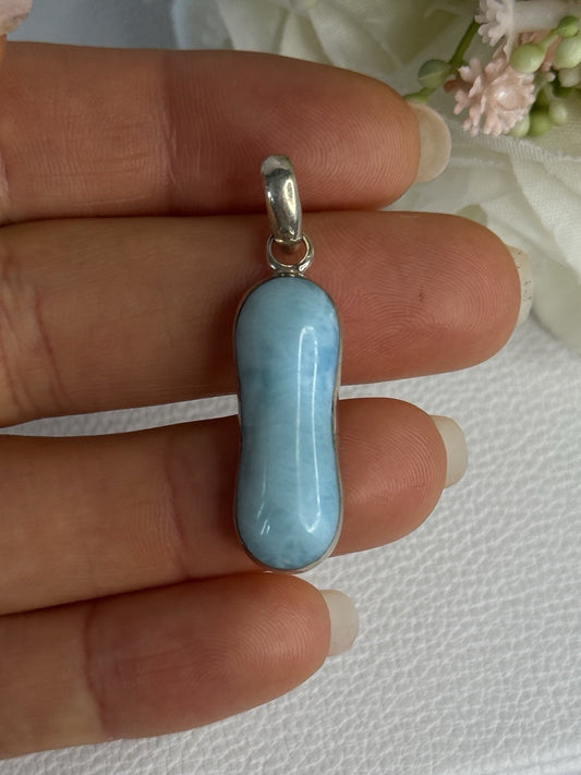 925 Sterling Silver Turquoise Pendant Length 1.50 Inch