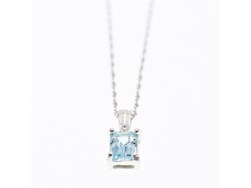 925 Sterling Silver Topaz Chain With Pendant