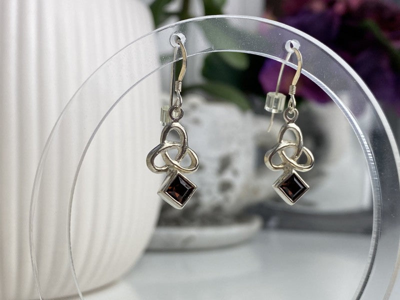 925 Sterling Silver Garnet Earrings