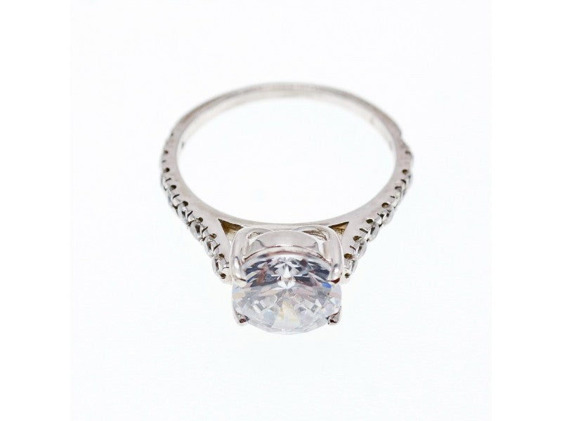 925 Sterling Silver CZ Ring Size 6.75