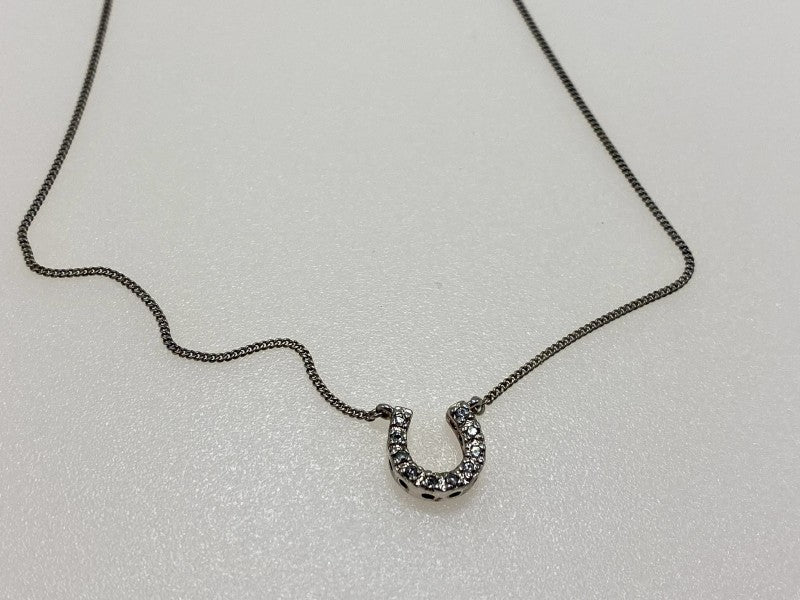 925 Sterling Silver CZ "Horseshoe" Chain with Pendant
