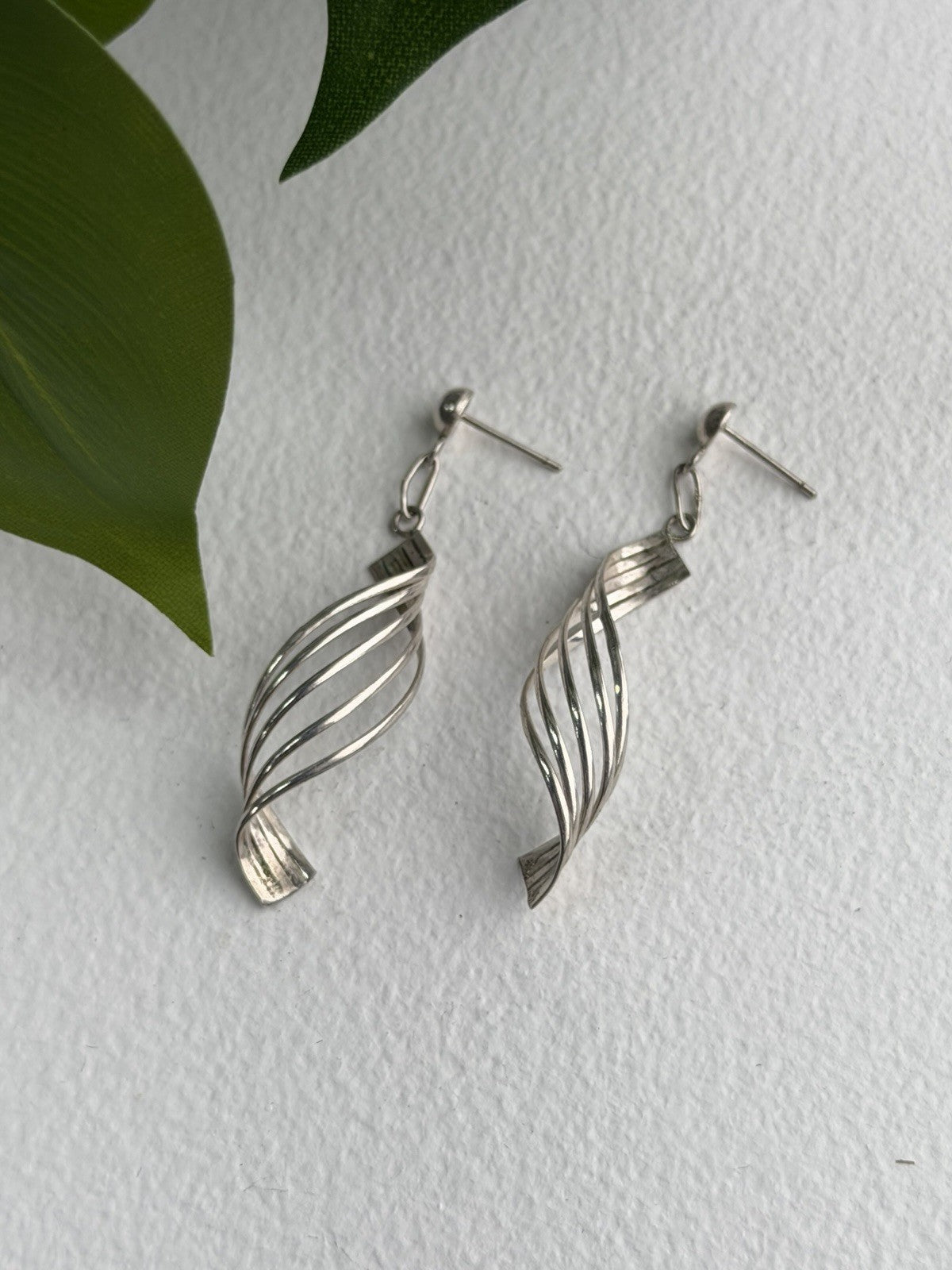 Elegant Vintage 925 Sterling Silver Earrings