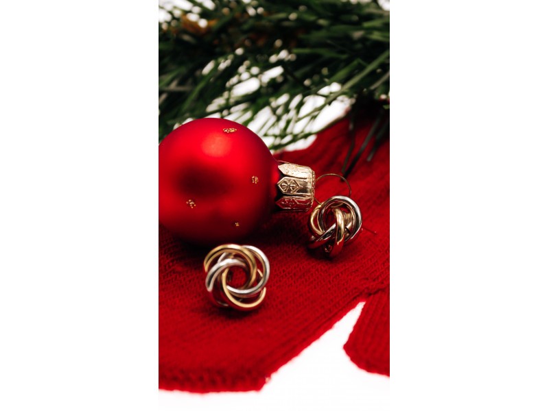 14K White & Yellow Gold Earrings