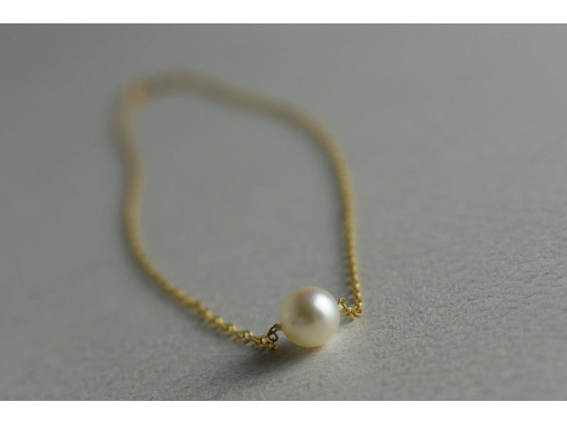 Children'S 14K Yellow Gold Pearl Chain With Pendant