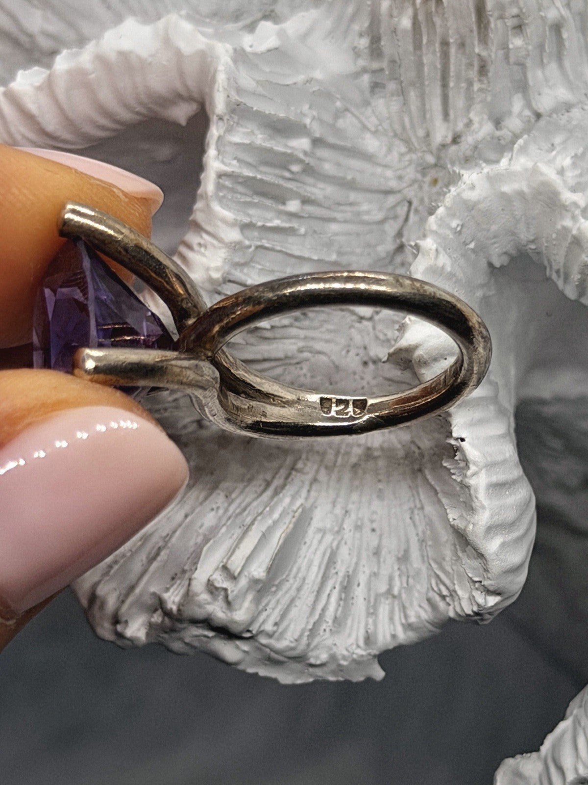 925 Sterling Silver Mystic Topaz Purple Blue Ring Size 5.5