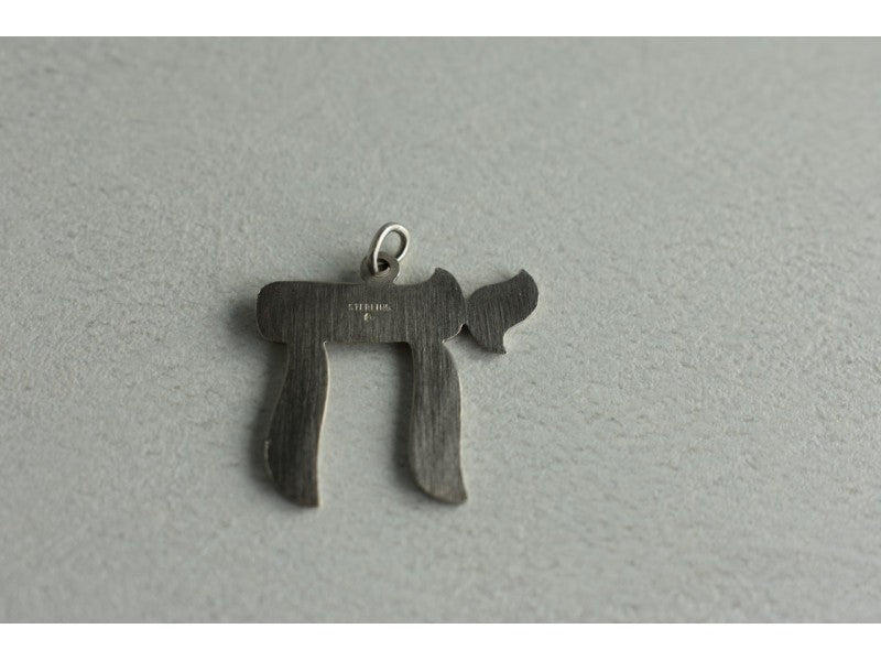 925 Sterling Silver Letter Hai Pendant