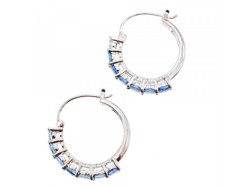 925 Sterling Silver Aquamarine Earrings