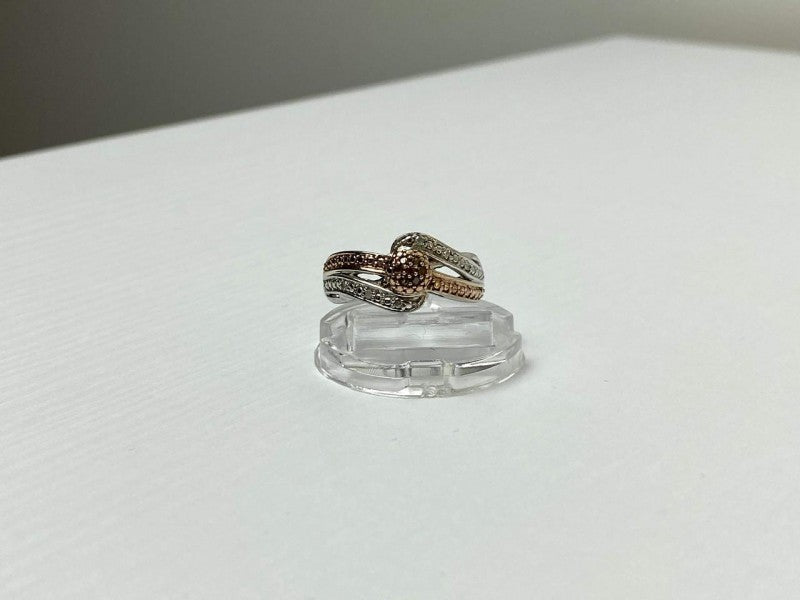 925 Sterling Silver Heliodor & White Beryl/Goshenite Ring Size 7