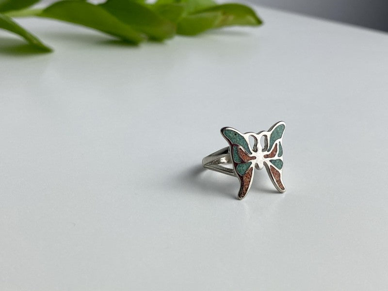 Ring "butterfly" With Enamel Size 6.5