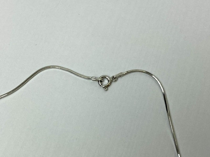925 Sterling Silver CZ Chain With Pendant Italy