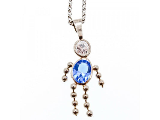 925 Sterling Silver CZ "Man" Chain With Pendant