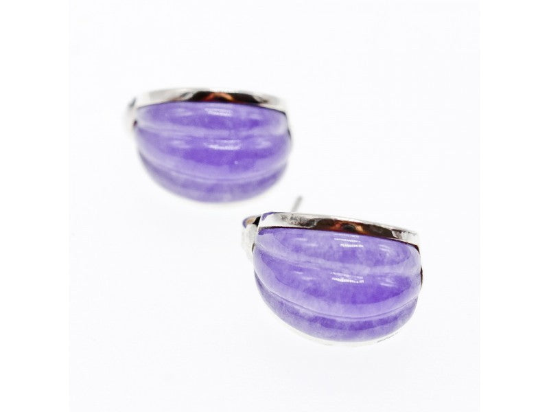 925 Sterling Silver Agate Stud Earrings