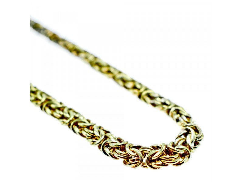 925 Sterling Silver Gold Plated Necklace Italy