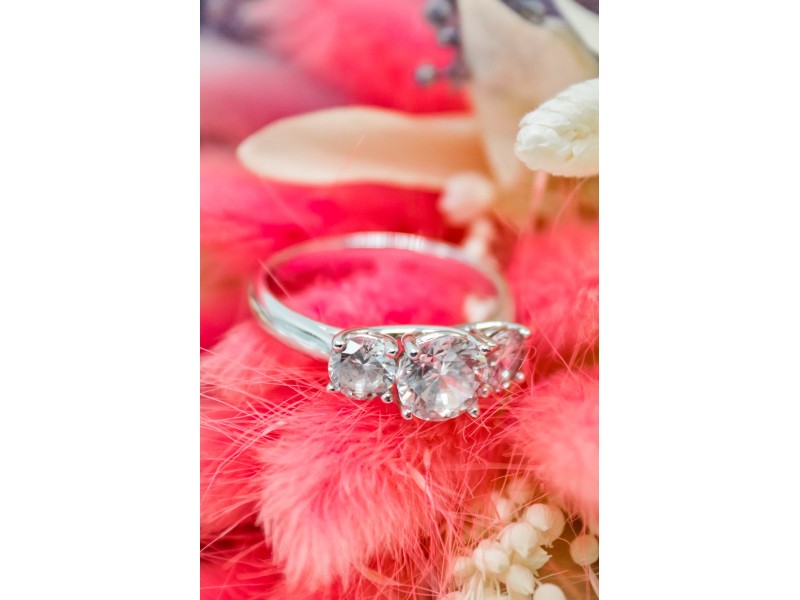 925 Sterling Silver CZ Ring Size 10.5