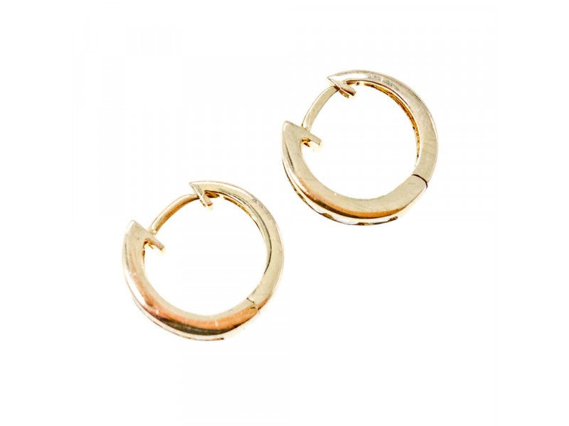 925 Sterling Silver Gold Plated CZ Earrings