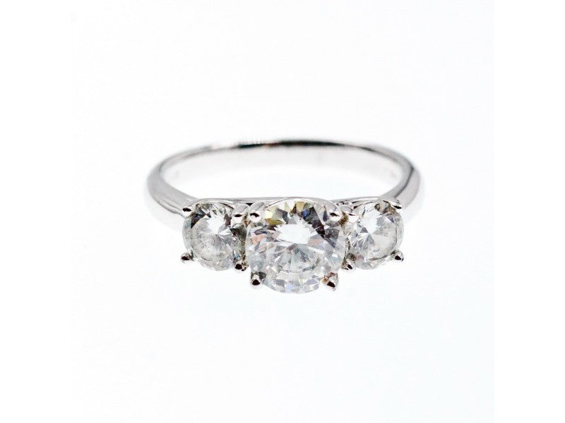 925 Sterling Silver CZ Ring Size 10.5