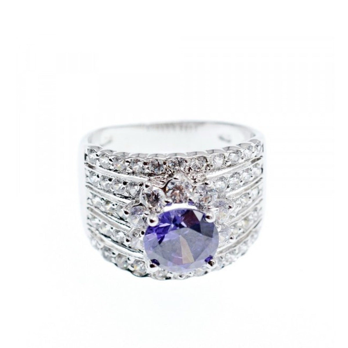 925 Sterling Silver CZ Ring Size 10