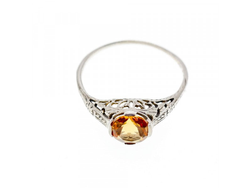 925 Sterling Silver Heliodor Ring Size 11.5