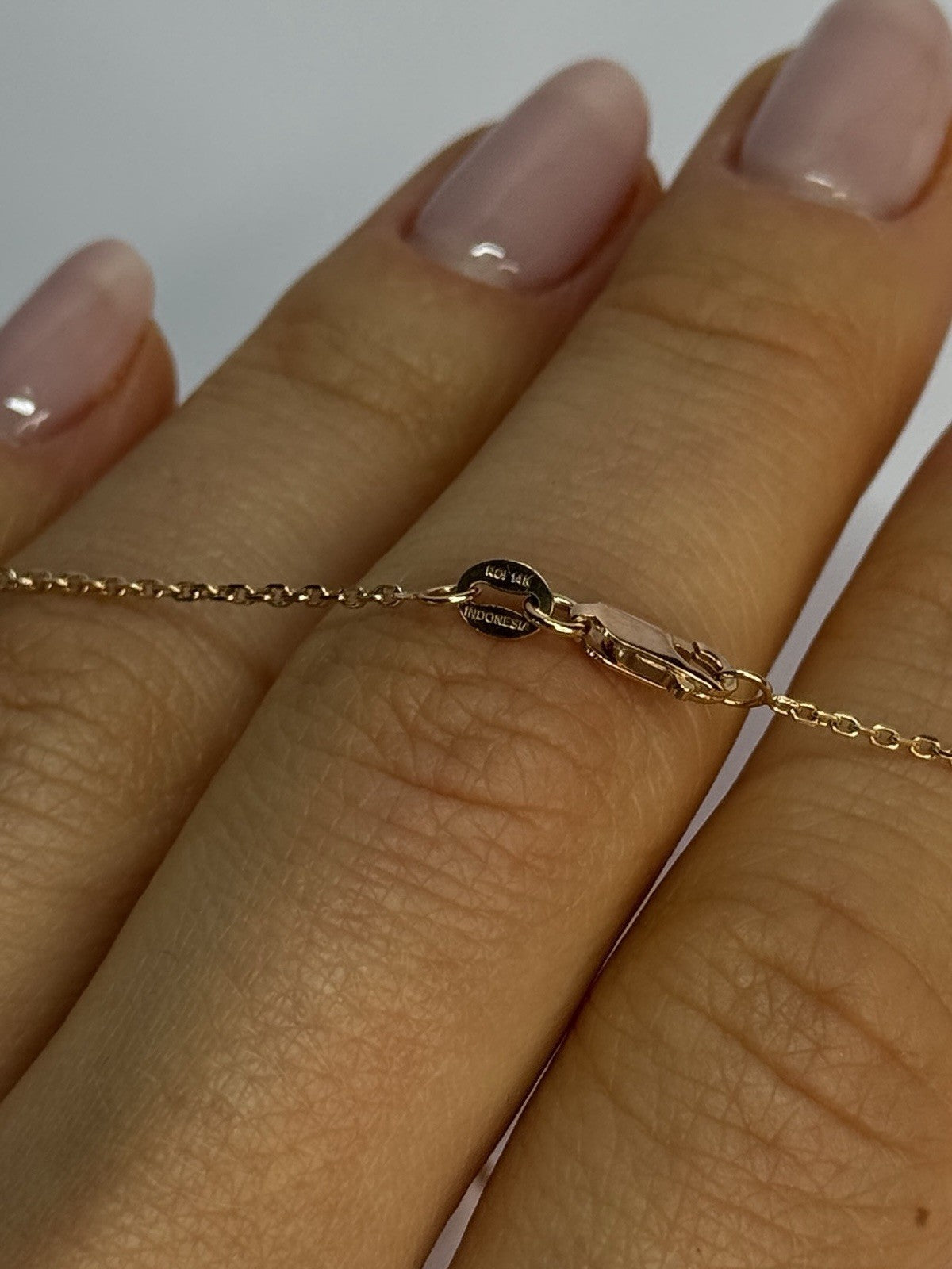 14K YELLOW GOLD DIAMOND 0.46 CARAT NECKLACE LENGTH 18 INCH