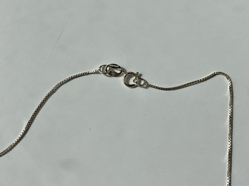 925 Sterling Silver Mother of Pearl Chain With Pendant Italy