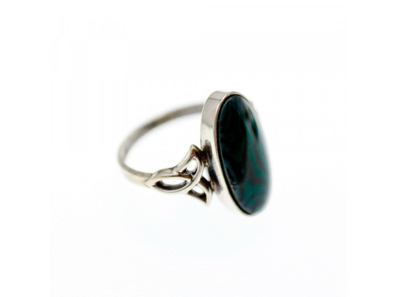 925 Sterling Silver Haliotis Ring Size 5