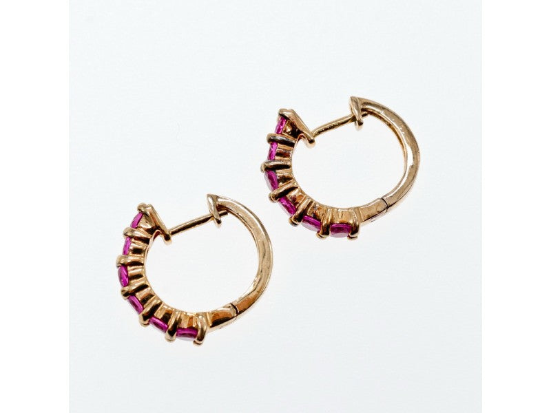 925 Sterling Silver Gold Plated Spinel Earrings