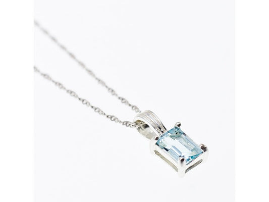 925 Sterling Silver Topaz Chain With Pendant
