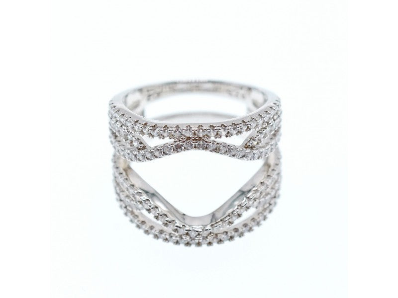 925 Sterling Silver CZ Ring Size 6.5