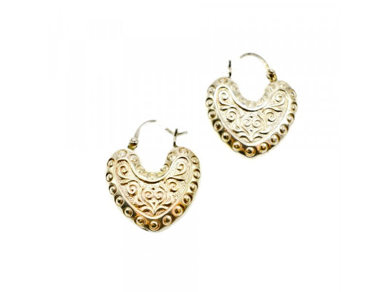 Vintage 925 Sterling Silver "Hearts" Earrings