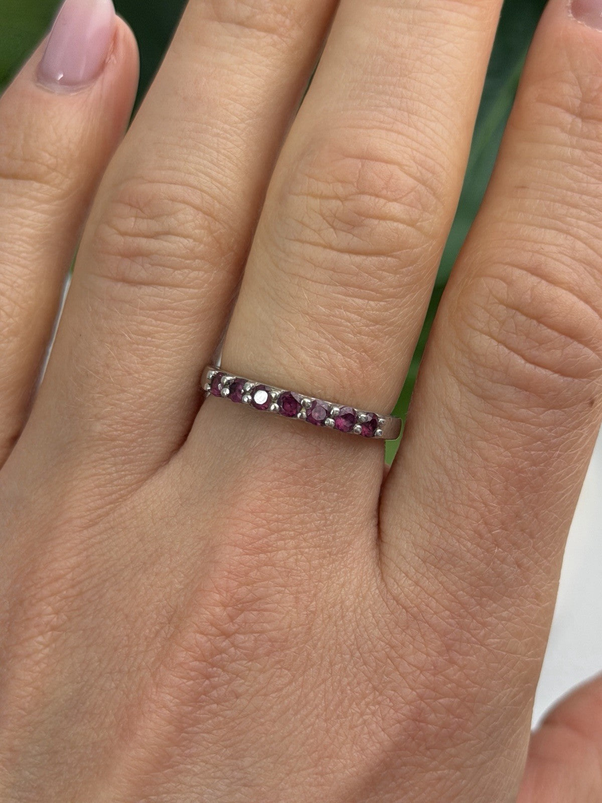 925 Sterling Silver Spinel Ring Size 8