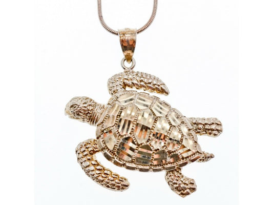 925 Sterling Silver "Turtle" Chain with Pendant Italy