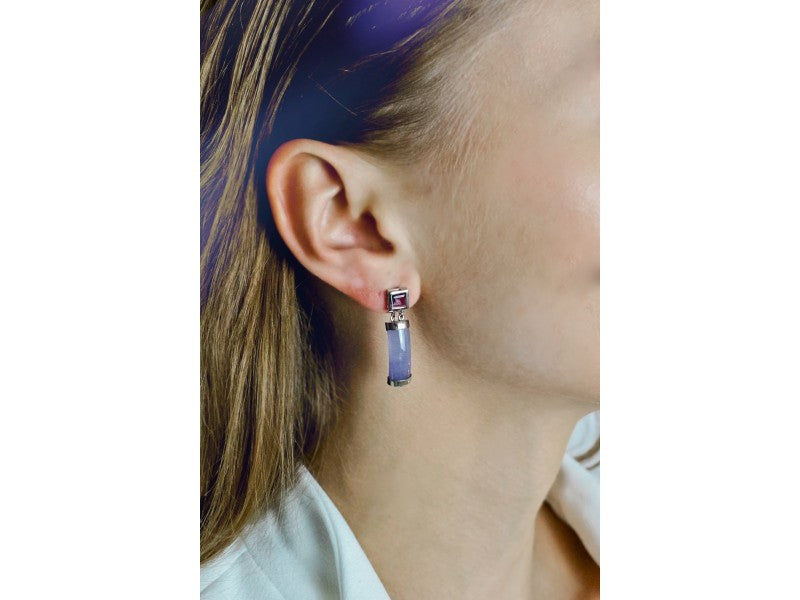 925 Sterling Silver Iolite Earrings