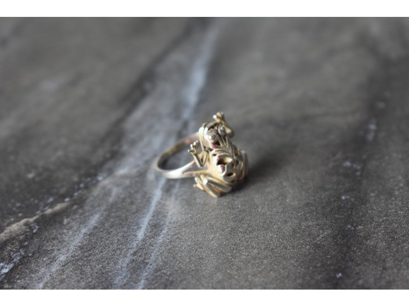 925 Sterling Silver "Frog" Ring Size 6.5