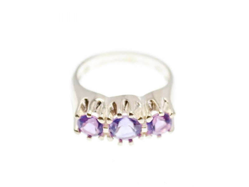 925 Sterling Ring Amethyst Ring Size 8.5