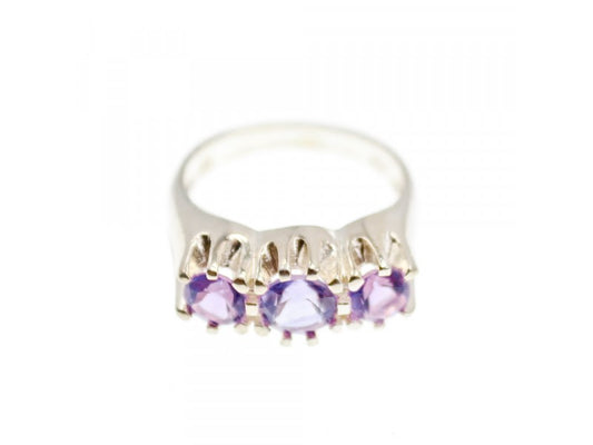 925 Sterling Ring Amethyst Ring Size 8.5